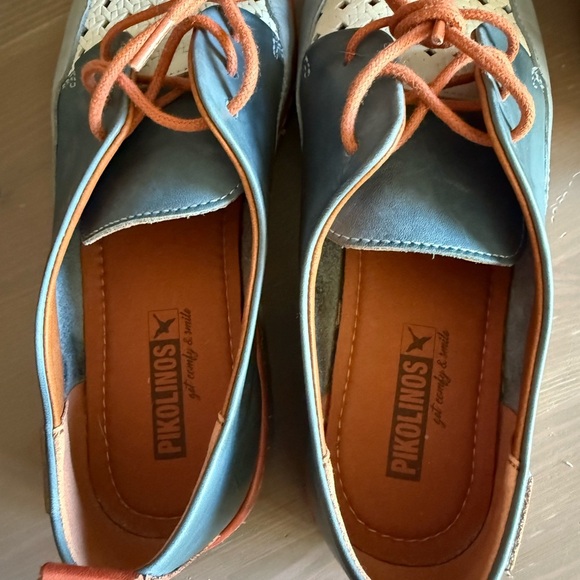 PIKOLINOS Blue and Cream women’s  Oxfords - Picture 7 of 9